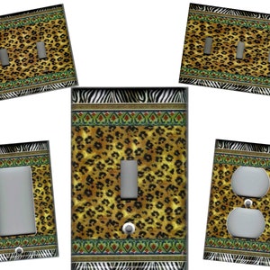 LEOPARD AND ZEBRA Print Animal Home Decor Light Switch Plates and Outlets