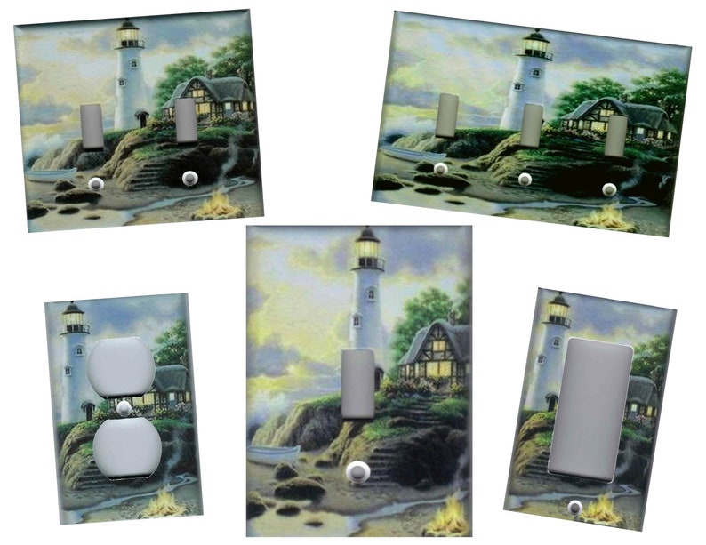 LIGHTHOUSE CABIN NAUTICAL Home Wall Decor Light Switch Plates Etsy