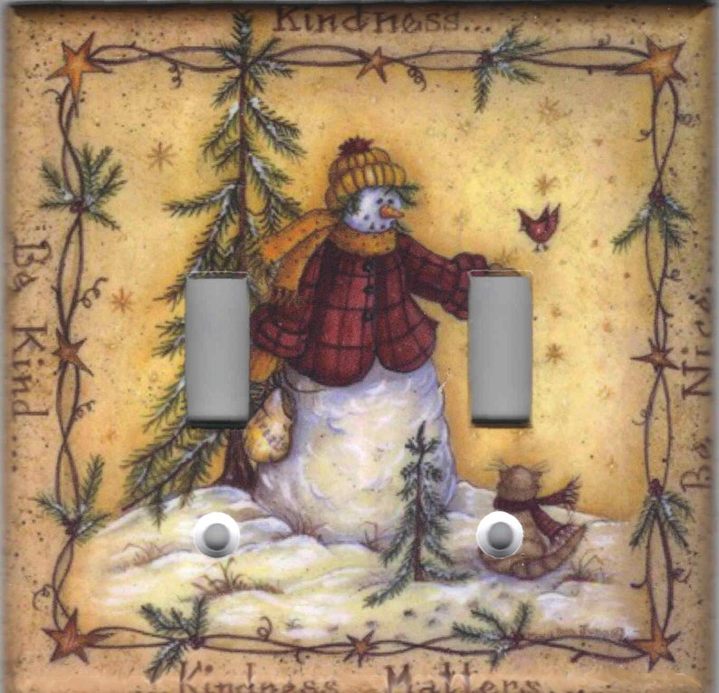 COUNTRY SNOWMAN CHRISTMAS Home Wall Decor Light Switch Plates and Outlets