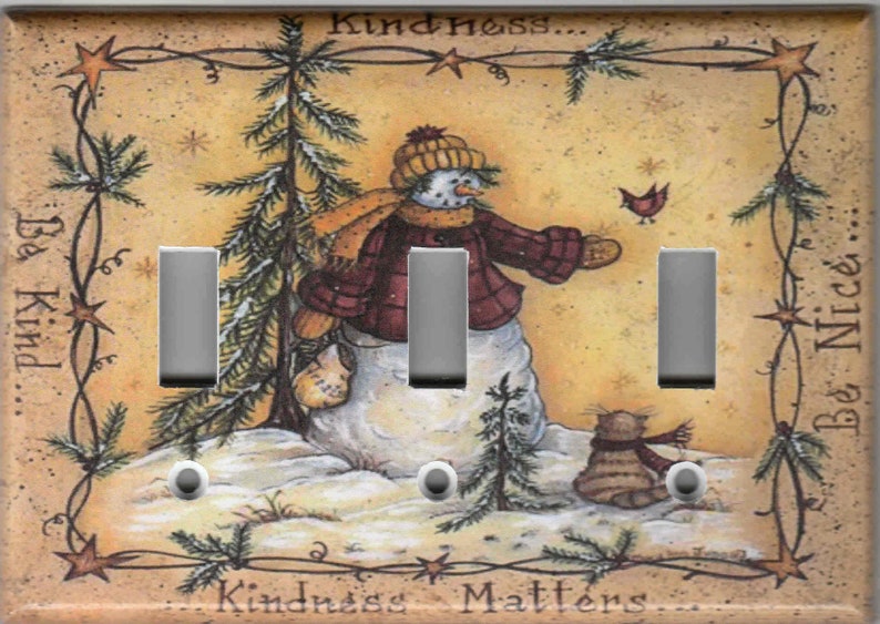 COUNTRY SNOWMAN CHRISTMAS Home Wall Decor Light Switch Plates and Outlets