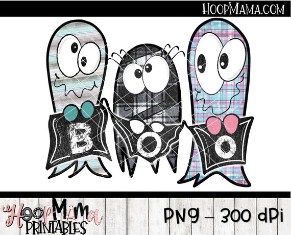 Animal Print Ghost Trio PNG 300 DPI Instant Download Halloween Printable Sublimation Or Print /& Cut Design