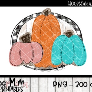 Pumpkin Trio 2 - Halloween Printable Sublimation Or Print & Cut Design- PNG 300 DPI - Instant Download