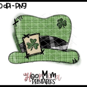 Leprechaun Hat - St Patricks Day PNG -  Printable Sublimation Or Print & Cut Design- PNG 300 DPI - Instant Download