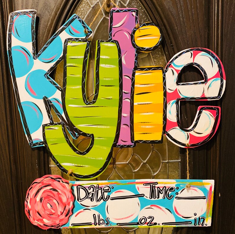 Personalized Baby Announcement Hospital Door Hanger Baby Etsy