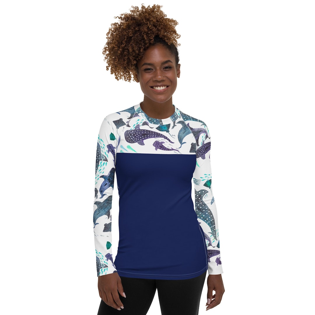 Whale Shark, Ray & Ocean Creatures Play Women's Rash Guard - Etsy Canada