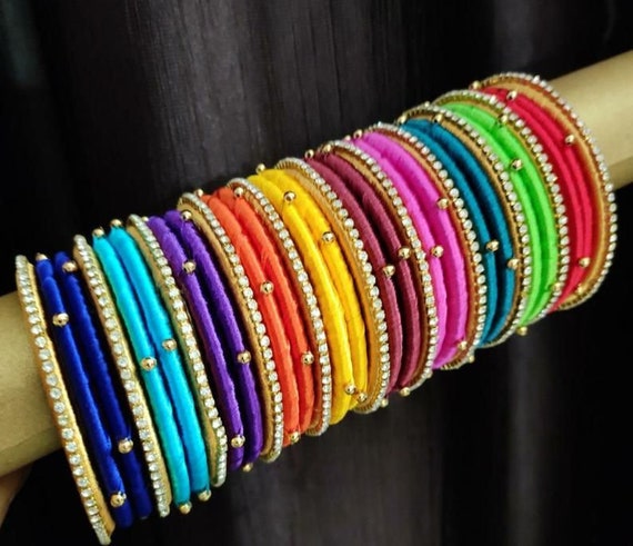 Bangles & Bracelets | Mix & Match Handmade Silk Thread Bangles. | Freeup