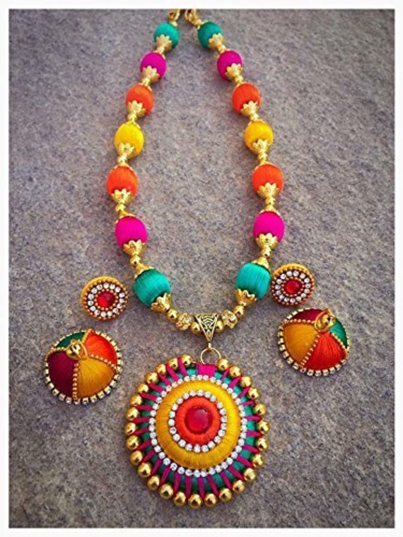 Silk Thread Necklace Beautifully Made 
