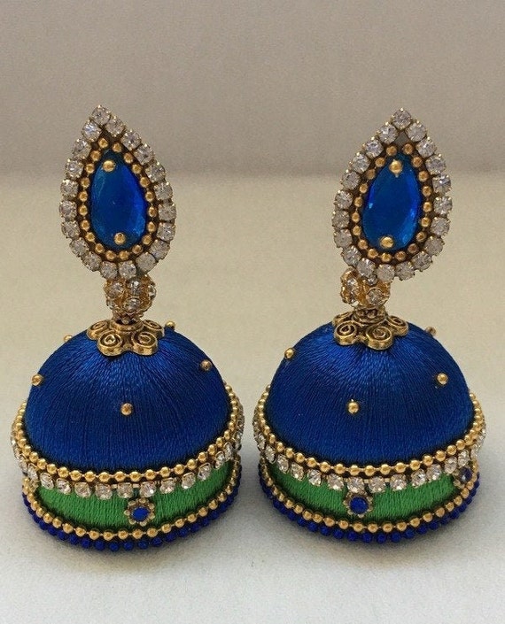 Latest Design Sky Beaded Silk Thread Earrings Gender: Women at Best Price  in Kolkata | Nisuj Fashion Industry Pvt. Ltd.