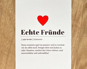 Echte Fründe - Postkarte