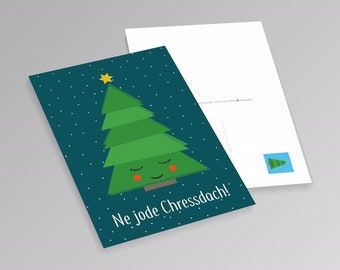Weihnachtskarte "Ne jode Chressdach"