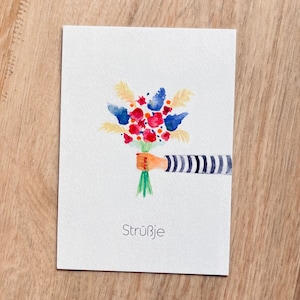 Strüßje - Postkarte auf Kölsch