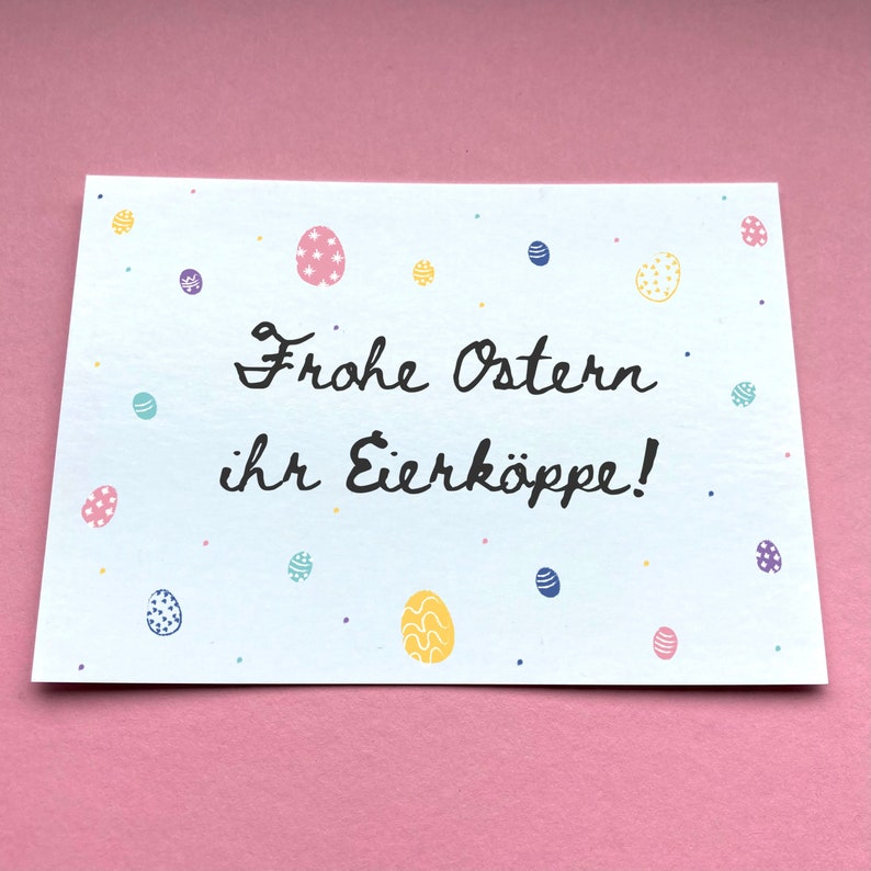 Frohe Ostern ihr Eierköppe Postkarte Bild 1