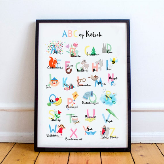 poster fur kinderzimmer, abc op kölsch din a1 poster für das kinderzimmer | etsy, Design ideen