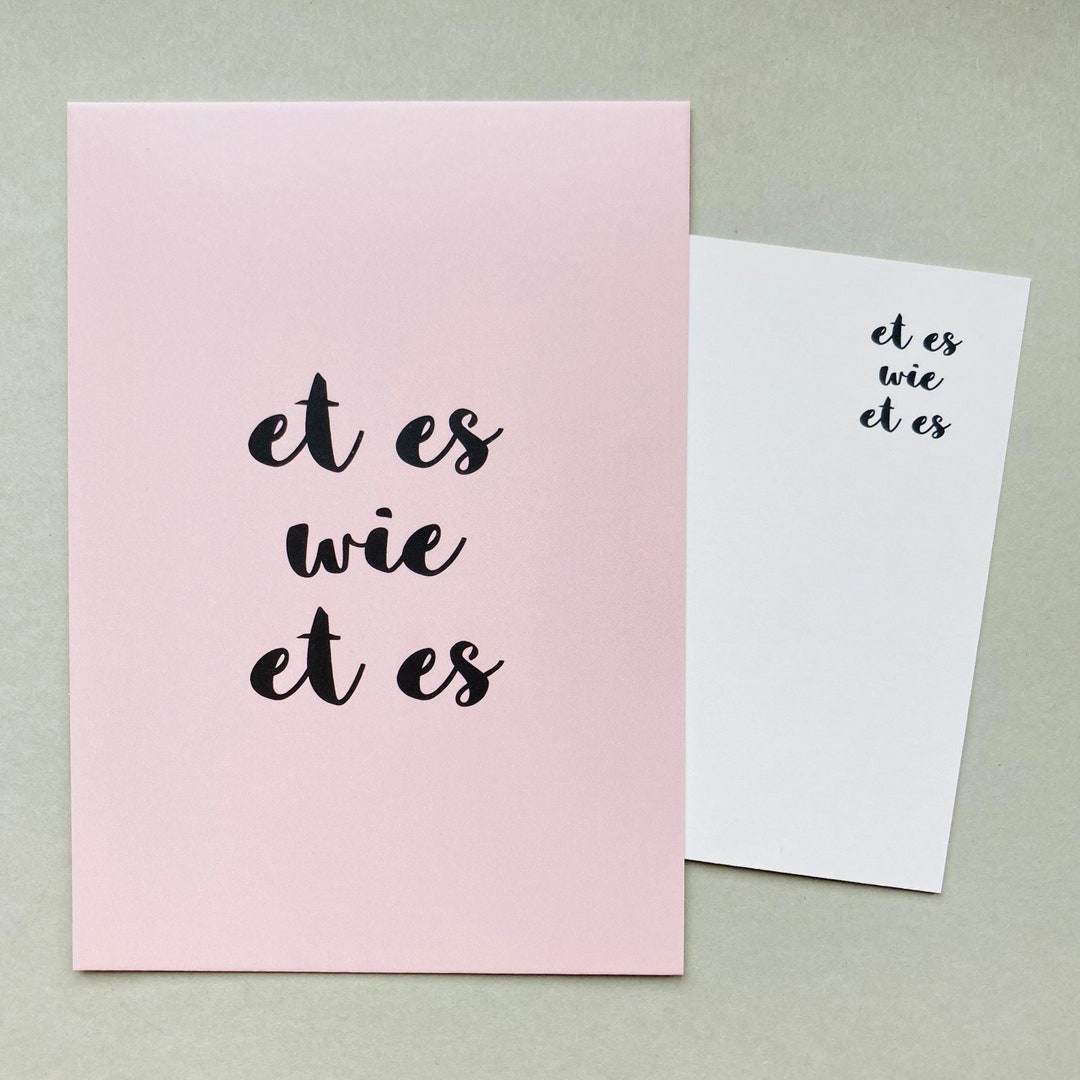 Et es wie et es Postkarte Etsy.de
