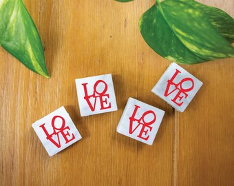 LOVE Marble Magnets (Sets of 2) // Great Stocking Stuffers