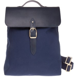 Elegant Leather Rucksack in Navy Blue or Orchid pink