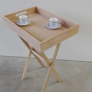 Handmade Tray on Stand in 2 Sizes Foldable
