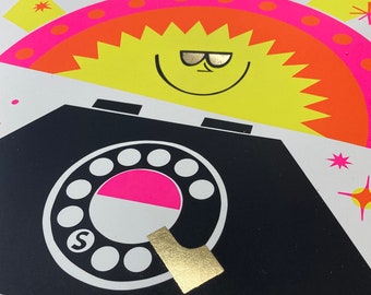 Dial 'S' for Sunshine screen-print