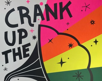 CRANK up the COLOUR screen-print