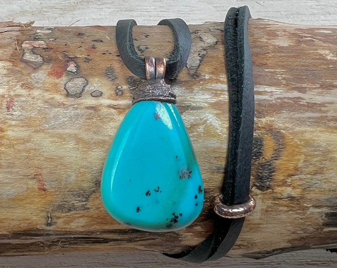 CHRYSOCOLLA  Necklace, Pendant, Copper, Handmade, Gift for Her, Charm, Keepsake, Trinket, Spiritual Crystal, Healing Gemstone, Yoga
