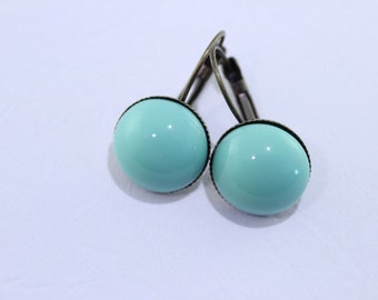 Cabochon-Ohrringe Mint 14mm