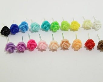Rose earrings of your choice color