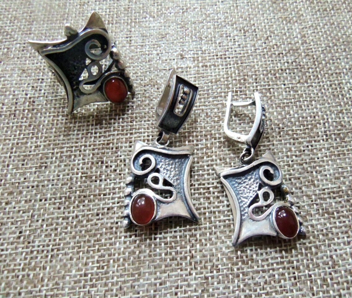 Silver earrings armenia handmade jewelry originam armenian Etsy
