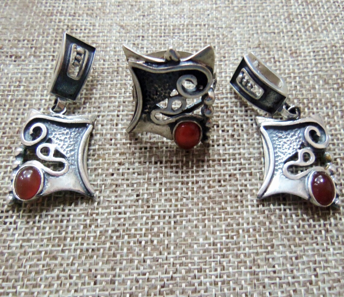 Silver earrings armenia handmade jewelry originam armenian Etsy