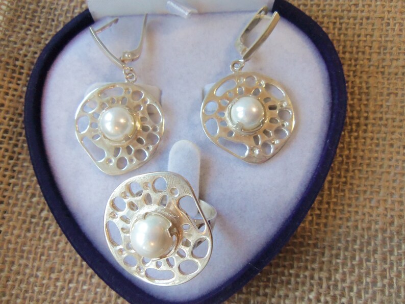 pearl and silver earrings armenian gift handcrafted 925 pearl pearl jewelry wedding jewelry armenian jewelry 925 sterling silver