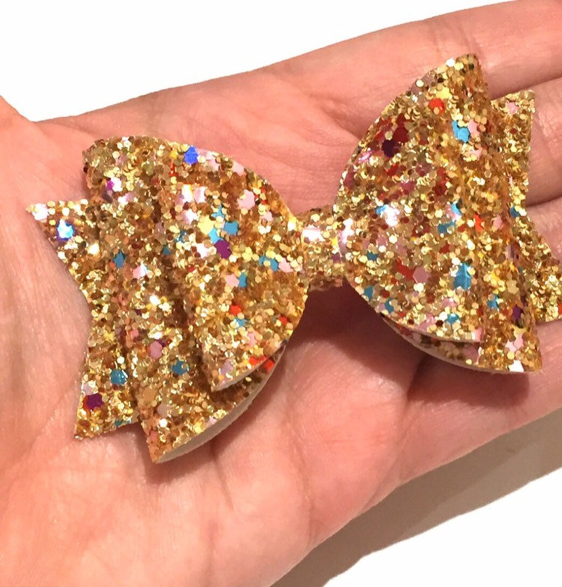 Gold bow gold glitter bow girls gold bow baby gold glitter Etsy