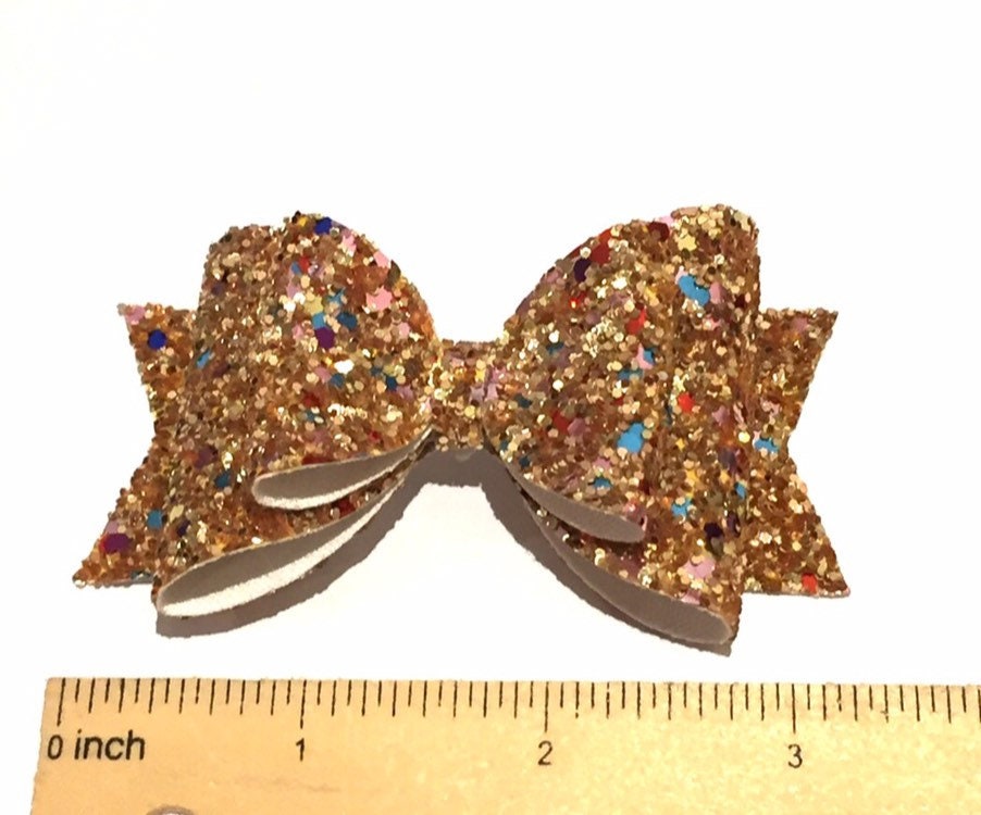 Gold bow gold glitter bow girls gold bow baby gold glitter Etsy