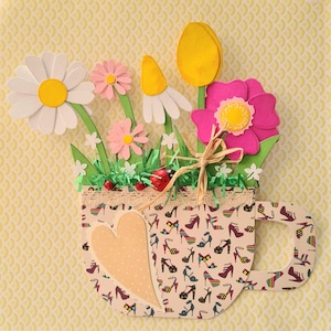 Fensterbild aus Tonkarton Blumen *16*