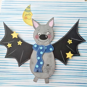 Fensterbild aus Tonkarton Fledermaus *1*