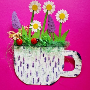 Fensterbild aus Tonkarton Blumen *17*