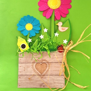 Fensterbild aus Tonkarton Blumen  XL *21*