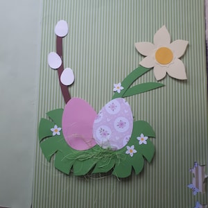 Fensterbild aus Tonkarton Ostern 25
