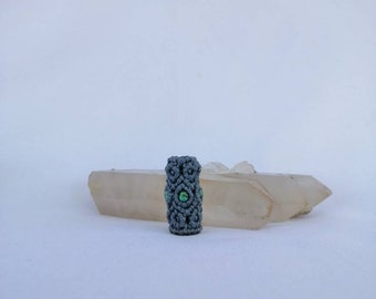 Piedra y flor macramé Dreadlock Bead