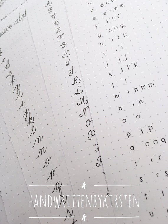Handwriting Worksheets Insta Kirstenworsten Uppercase And Etsy