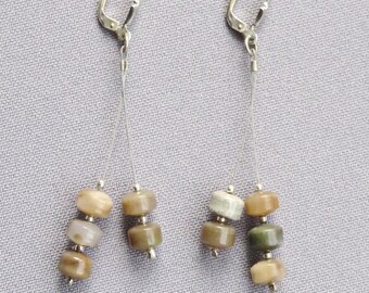 Earrings 'Petrified Wood'