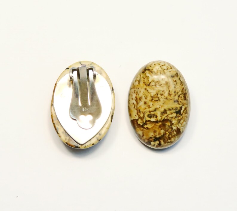 Earclips /'Landscape Jasper/'