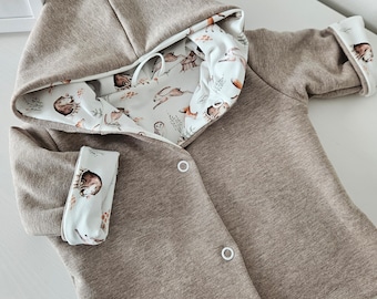 Zipfeljacke Babyjacke Übergangsjacke Neugeborenenjacke Geschenk zur Geburt