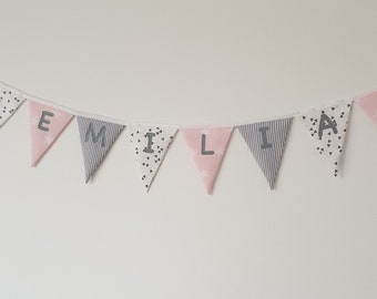 Pennant chain children's room personalized with name