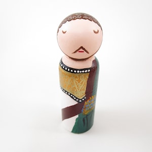 Religious Peg Doll Saint Lawrence Deacon Martyr
