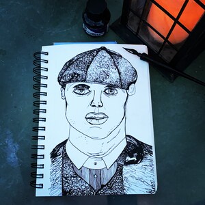 Ink & Quill drawing print! inspired popart by the show Peaky Blinders! print of original ink and quilling drawing by us! For all PB lovers!