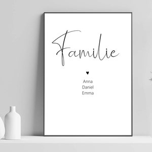 Personalized gift, family picture, family poster, family poster personalized, family, baby birth, birthday, christmas