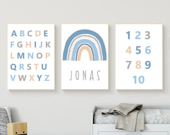 Zahlen Kinder Poster Etsy