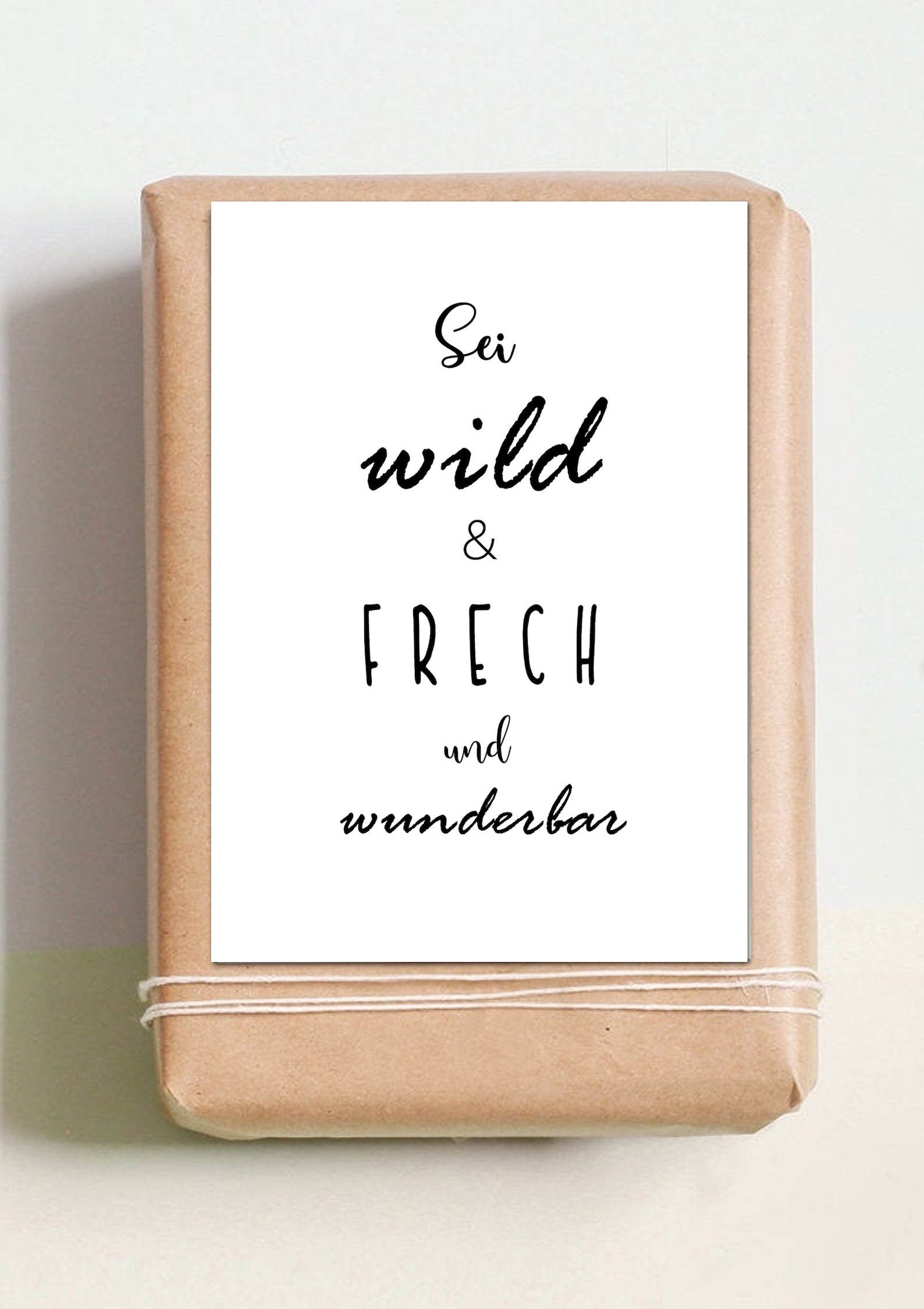 Karte Spruch sei frech und wild und wunderbar Etsy