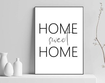 Poster Home sweet Home, Geschenk Umzug, Einzug, Familie