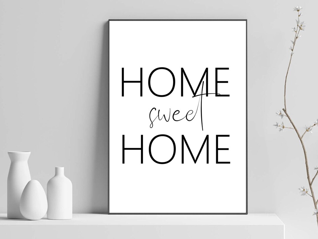 Poster Home sweet Home, Geschenk Umzug, Familie, Einzug - Etsy.de