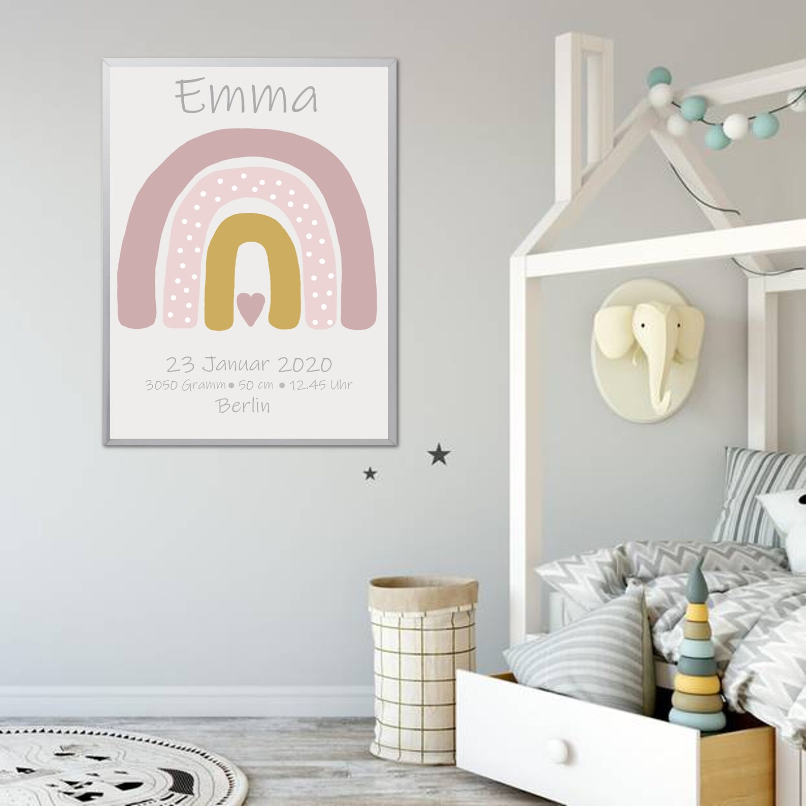 Avis de naissance personnalisé pour les filles Impression Etsy